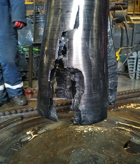 Recovered Pipe at Cut Point